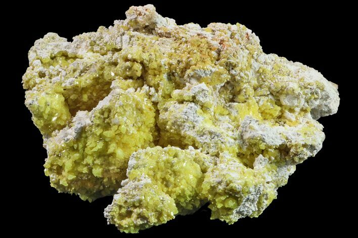 Yellow Sulfur Crystals on Matrix - Steamboat Springs, Nevada #154348